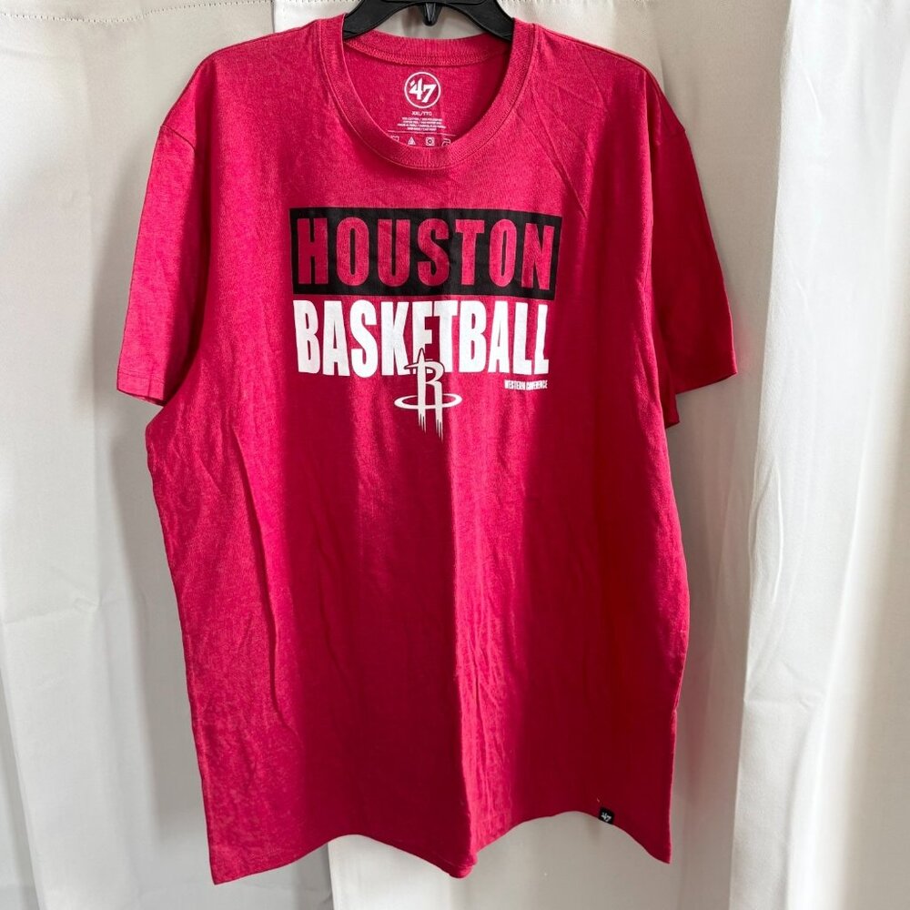 Houston‎ Rockets Mens Shirt Size 2XL "47 Red Basketball Short Sleeve NWT 18641